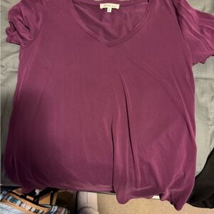 Another Love Red Ruched Blouse